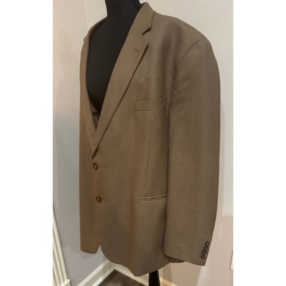 Stafford Essentials Brown Blazer Two Button Sport Coat  Size‎ 50L 50L - Picture 8 of 15
